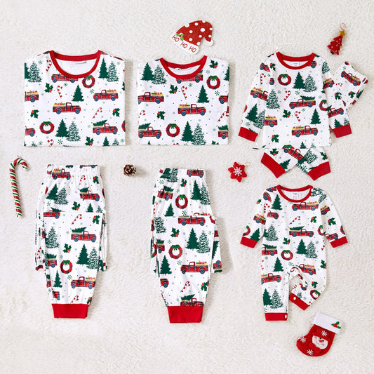 Family Matching! Christmas Pajamas with Rompers or Long Sleeve Top & Pant