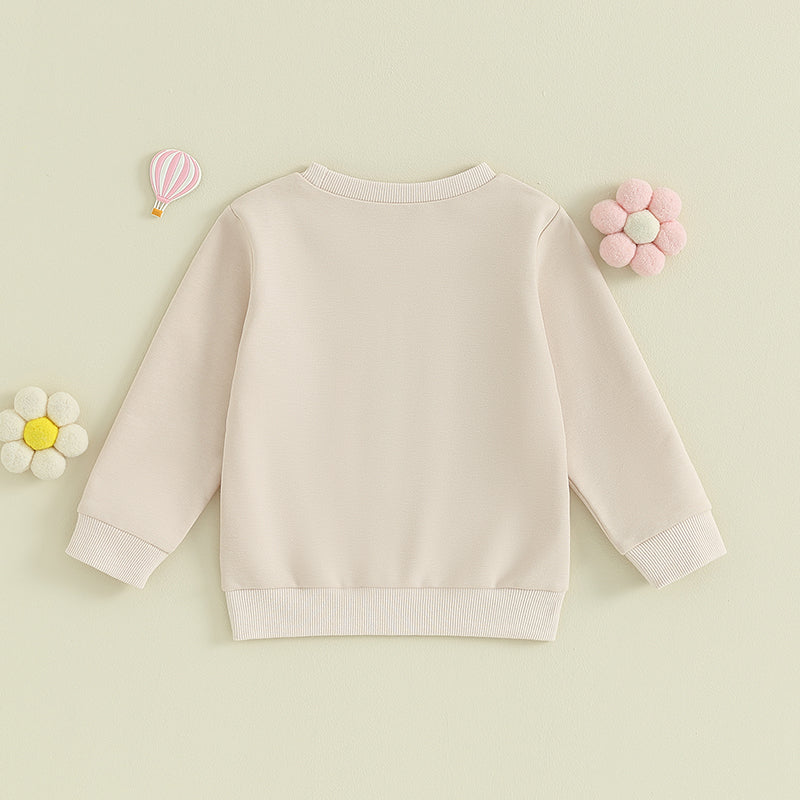 Boy's & Girl's Embroidered "Cousin Crew" Fuzzy Letter Sweatshirts