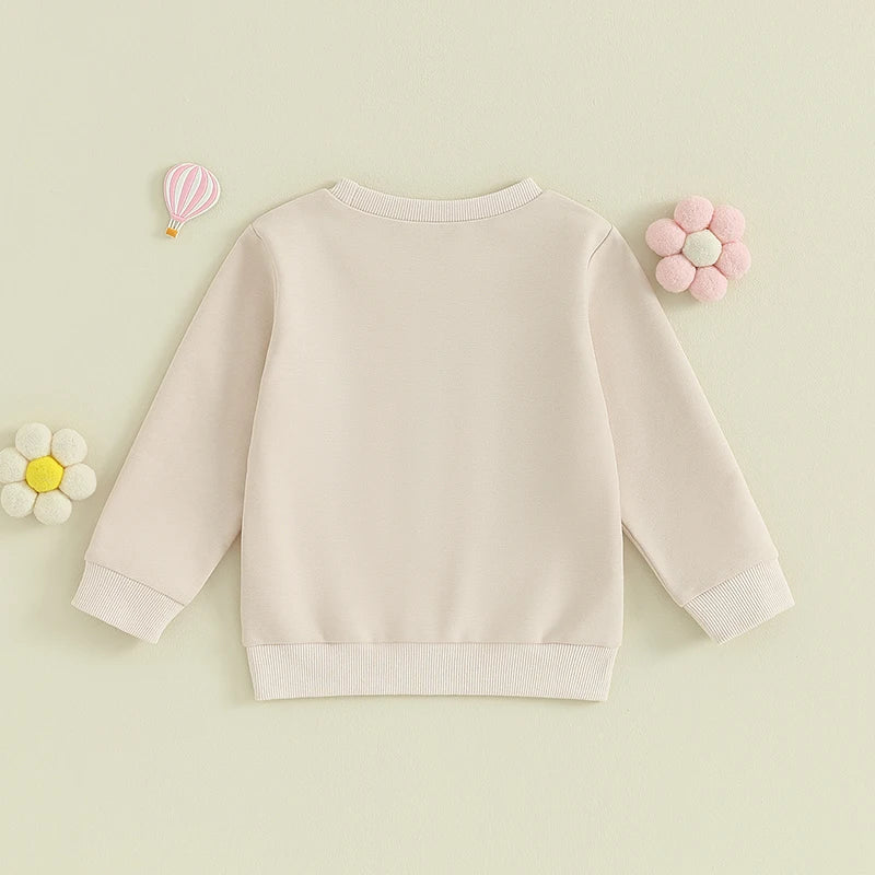 Boy's & Girl's Embroidered "Cousin Crew" Fuzzy Letter Sweatshirts