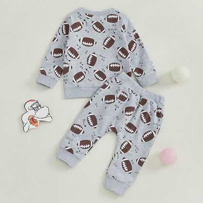 2-piece Fall Sets! Boy's Football Sweatshirts & Sweatpants