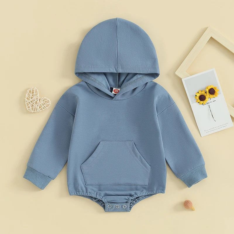 Boy's & Girl's Long Sleeve Hooded Sweatshirt Rompers