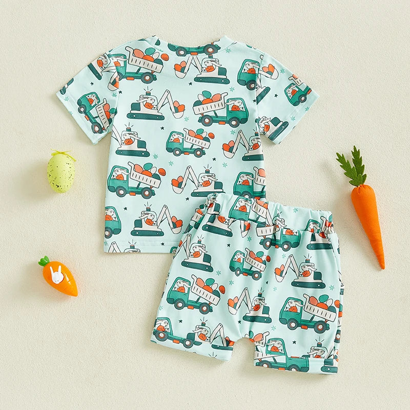 Boy's Easter Bunny T-Shirt & Shorts Set