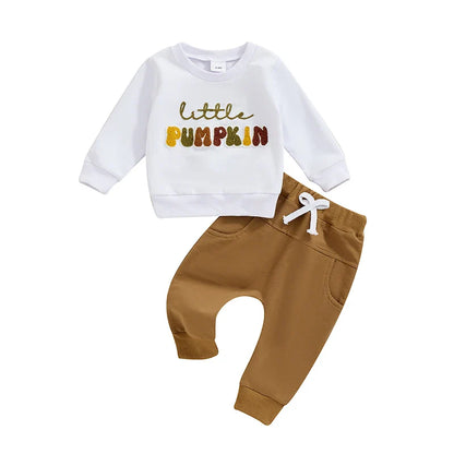 2-piece Sets! Girl's & Boy's *Little Pumpkin* Fall Sweatshirt & Sweatpants