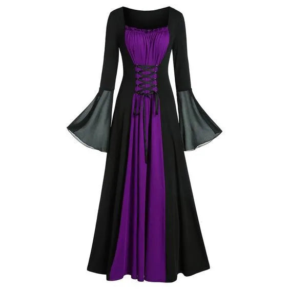 Halloween Dresses! Vintage Flare Sleeve Vampire Dress