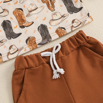 2-piece Fall Sets! Cowboy's Western Style Sweatshirts & Sweatpants