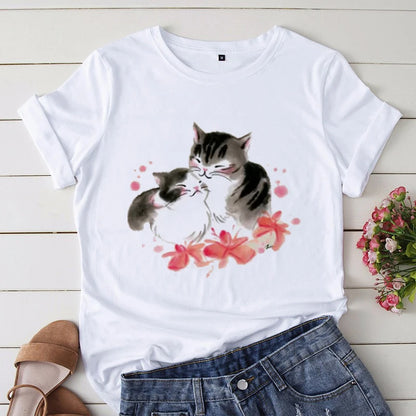 Cute Kitty! Womens Graphic T-Shirts