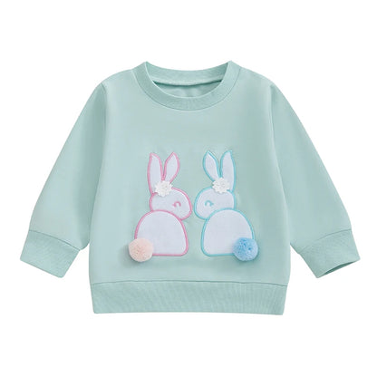 Boy's & Girl's Embroidered Easter Bunny Sweatshirts