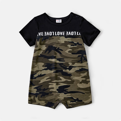 Family Matching! Camo "LOVE" Halter Dresses, T-shirts, and Rompers