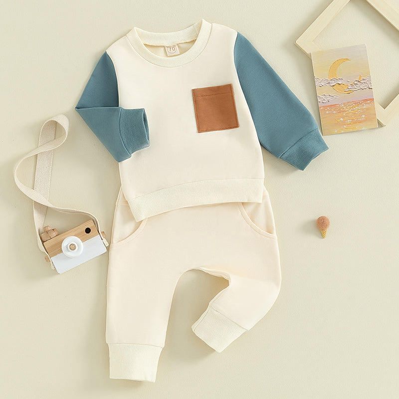 2-Piece Fall Outfits! Boy’s Long Sleeve Sweatshirt & Pants Sets