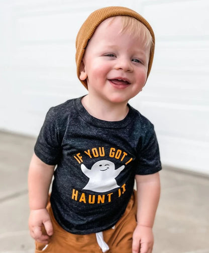 2-piece Halloween Sets! Boy's *If You Got It, Haunt It* Ghost Fall T-Shirt & Sweatpants Outfits