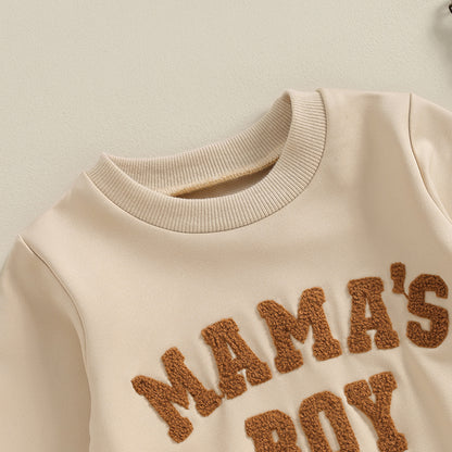 2-Piece Fall / Winter Outfits! Boy's "Mama's Boy" Sweatshirt & Pants Sets