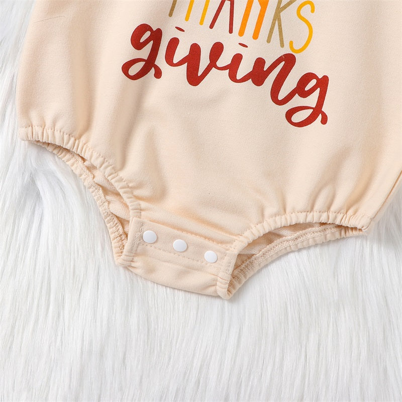 Girl's & Boy's *My First Thanksgiving* Long Sleeve Onesies