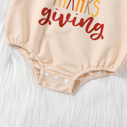 Girl's & Boy's *My First Thanksgiving* Long Sleeve Onesies