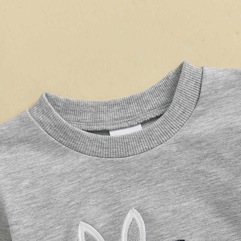 Girl's & Boy's Embroidered Easter Bunny Sweatshirts