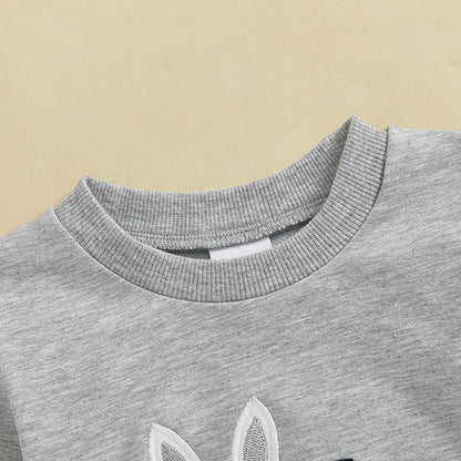 Girl's & Boy's Embroidered Easter Bunny Sweatshirts