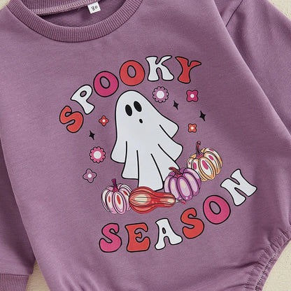 Halloween Onesies! Girl’s Long Sleeve Ghost Onesies