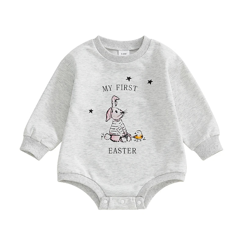 Boy's & Girl's Long Sleeve Easter Bunny Onesies