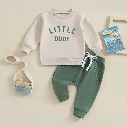 2-Piece Fall Outfits! Boy’s "Mr. Steal Your Snacks" Sweatshirt & Pants Sets