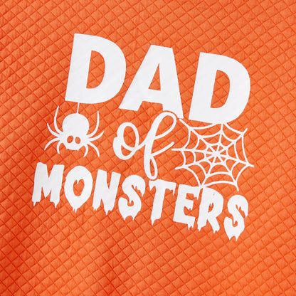 Family Matching! Glow In The Dark Orange Halloween Spooky Spider Tops