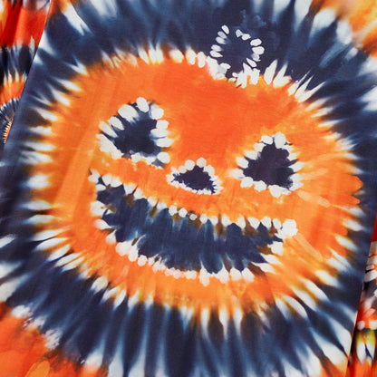 Family Matching! Orange Tie-Dye Halloween Pumpkin Pajama Sets