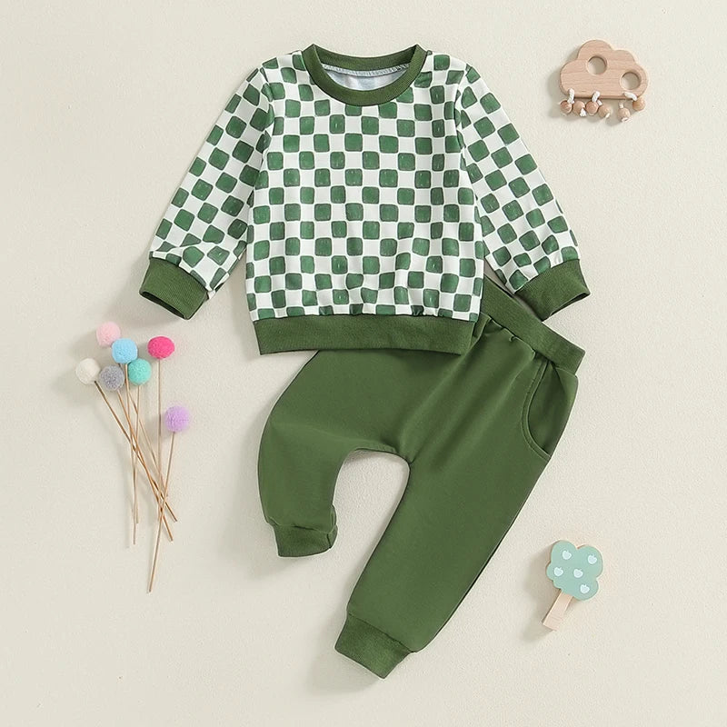 2-Piece Fall Outfits! Girl’s & Boy’s Long Sleeve Sweatshirt & Pants Sets