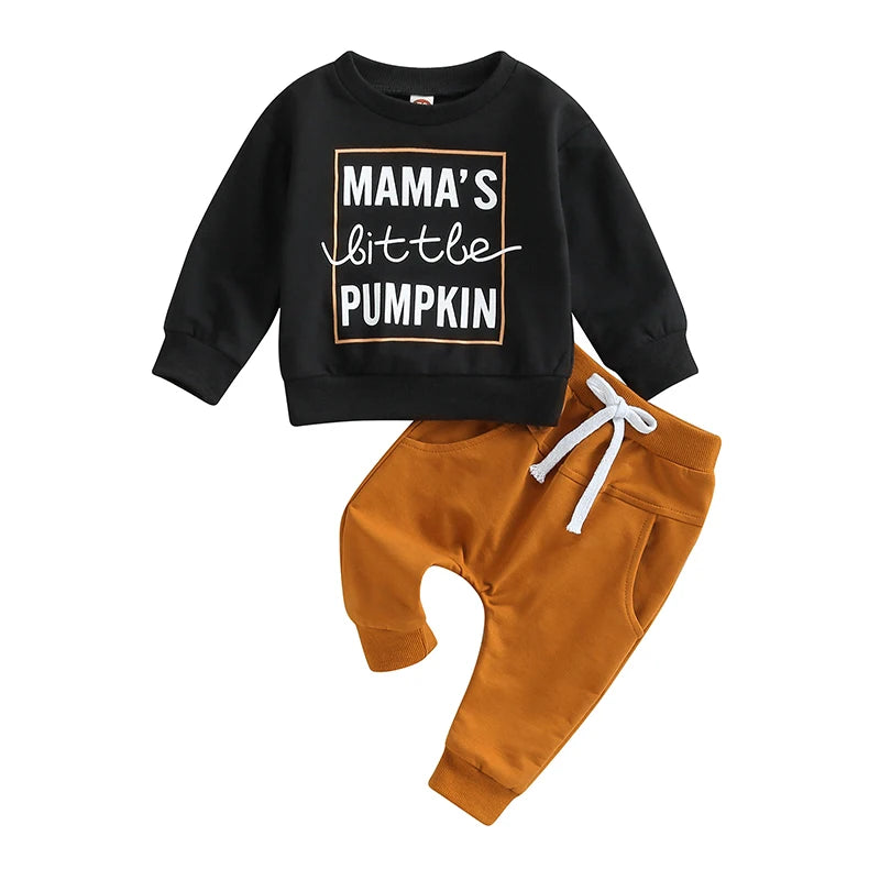 2-Piece Halloween Outfits! Boy’s Long Sleeve Top & Pants Sets