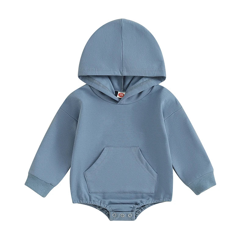 Boy's & Girl's Long Sleeve Hooded Sweatshirt Rompers