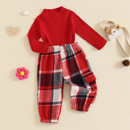 2-Piece Fall Outfits! Girl’s Long Sleeve Top & Pants Sets