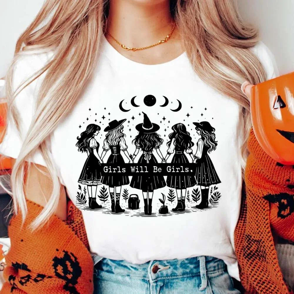 Halloween Tees! Girls Will Be Girls Witch T-Shirts