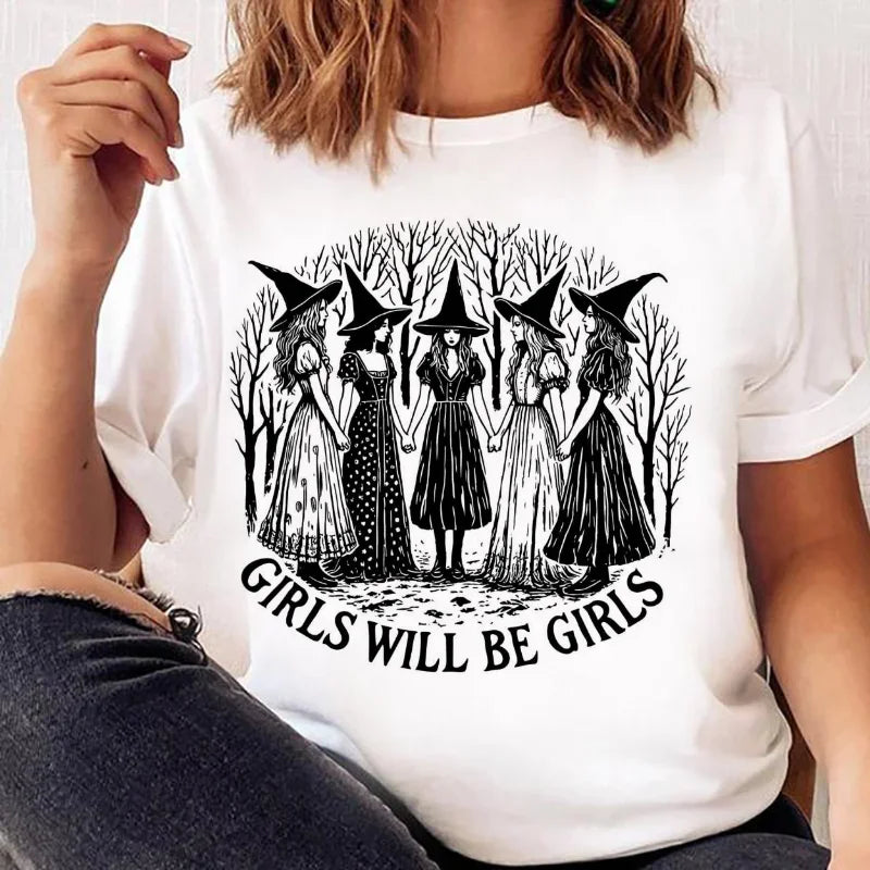 Halloween Tees! Girls Will Be Girls Witch T-Shirts