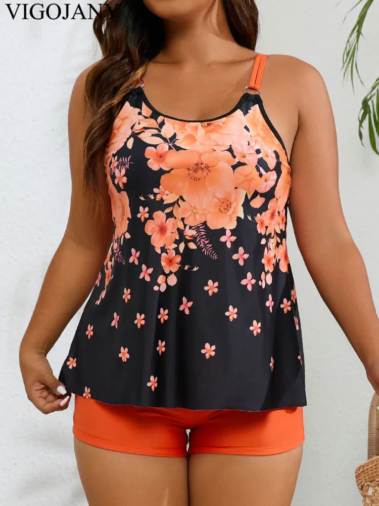 2 Piece PLUS Tankini Swimsuit