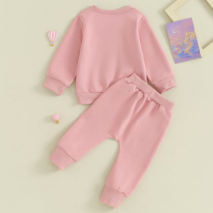 Girl's Rainbow Sweatshirt & Pants Sets