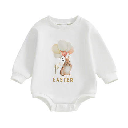 Boy's & Girl's Long Sleeve Easter Bunny Onesies