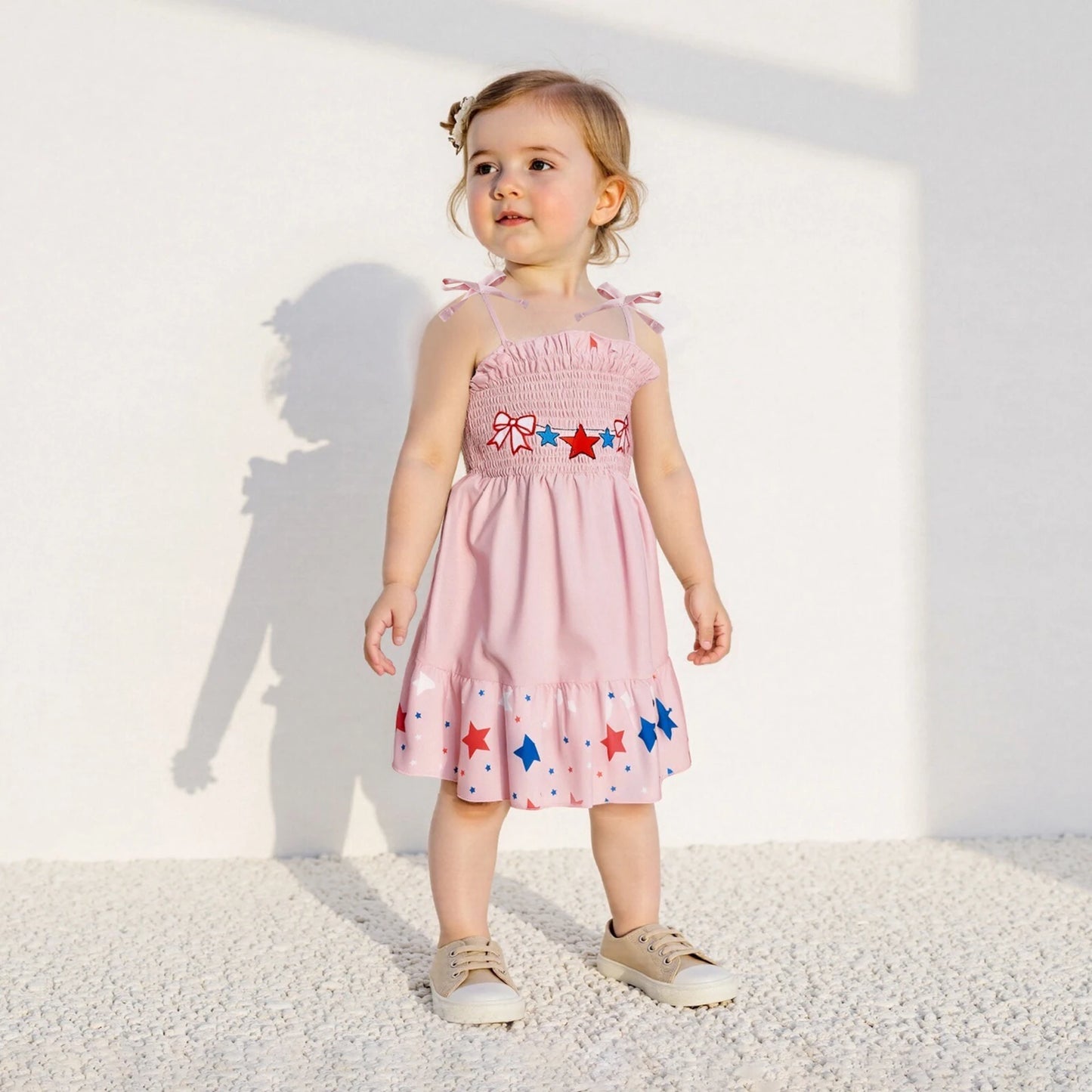 Girl's Sleeveless 4th of July Tank Dress