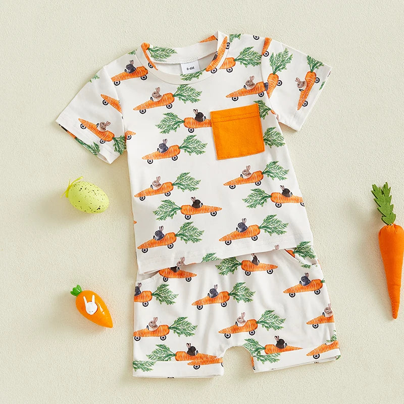 Boy's Easter Bunny T-Shirt & Shorts Set