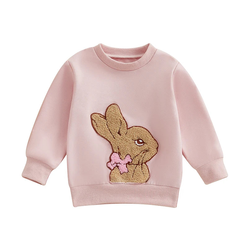 Boy's & Girl's Embroidered Easter Bunny Sweatshirts