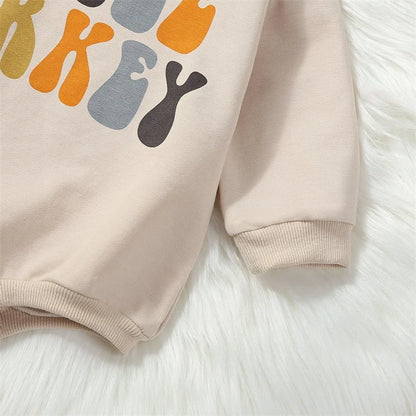 Girl's & Boy's Thanksgiving *Little Turkey* Sweatshirt Onesies