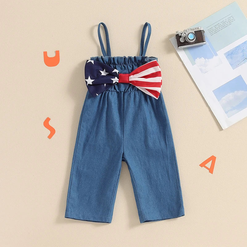 Girl's 4th of July Overall Jumpsuits