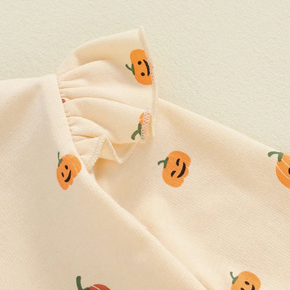 Girl's & Boy's 2-Piece Pumpkin Sweatshirt & Sweatpants Sets