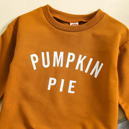 Boy's & Girl's 2-Piece "Pumpkin Pie" Sweatshirts & Pants Sets