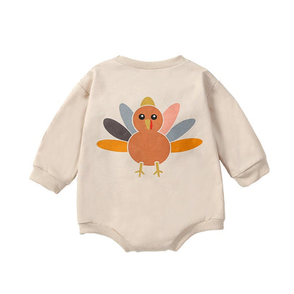 Girl's & Boy's Thanksgiving *Little Turkey* Sweatshirt Onesies