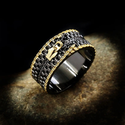 Black & Gold Series Zipper Ring