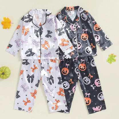 Halloween Pajamas! Girl’s Long Sleeve Pumpkin Tops