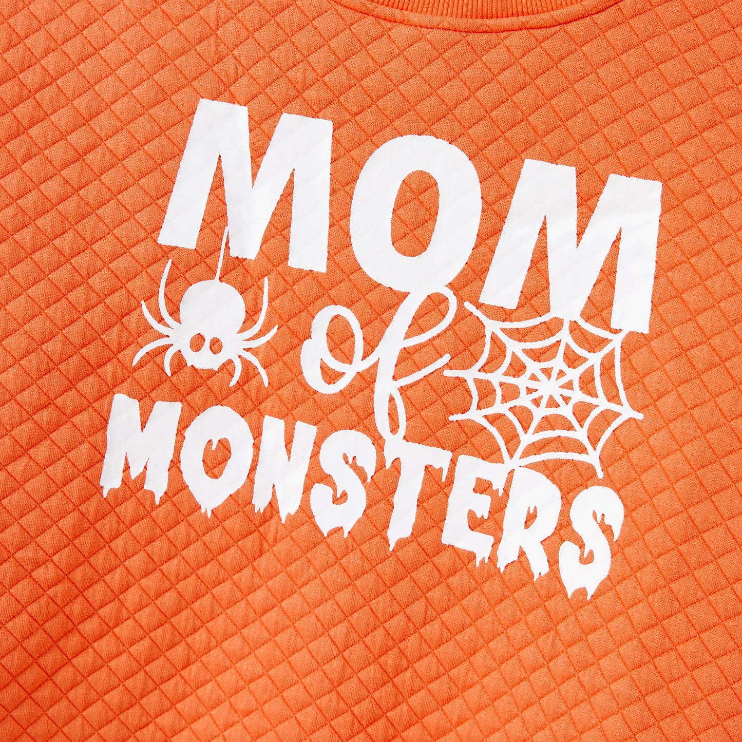 Family Matching! Glow In The Dark Orange Halloween Spooky Spider Tops