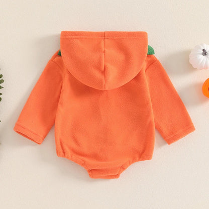 Halloween Costumes! Boy's & Girl's Long Sleeve Hooded Zip-Up Pumpkin Onesie