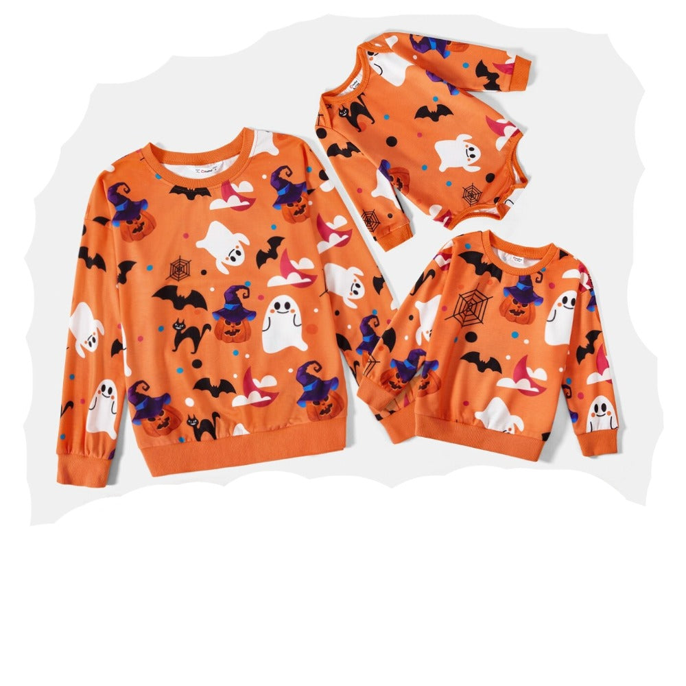 Mommy & Me! Halloween Ghost & Bat Sweatshirts & Rompers