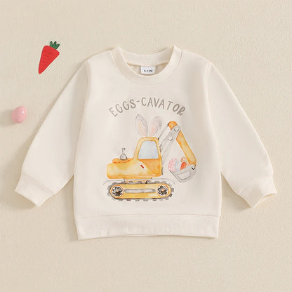 Boy's Easter Bunny, Excavator Sweatshirts