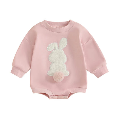 Boy's & Girl's Embroidered Easter Bunny Sweatshirt Onesies