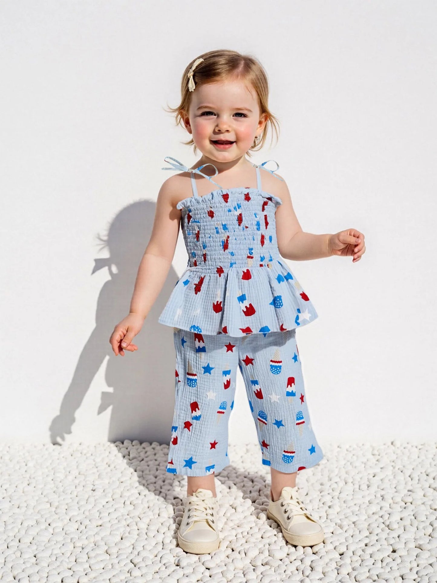 Girl's 2-Piece 4th of July Cami & Pants Sets