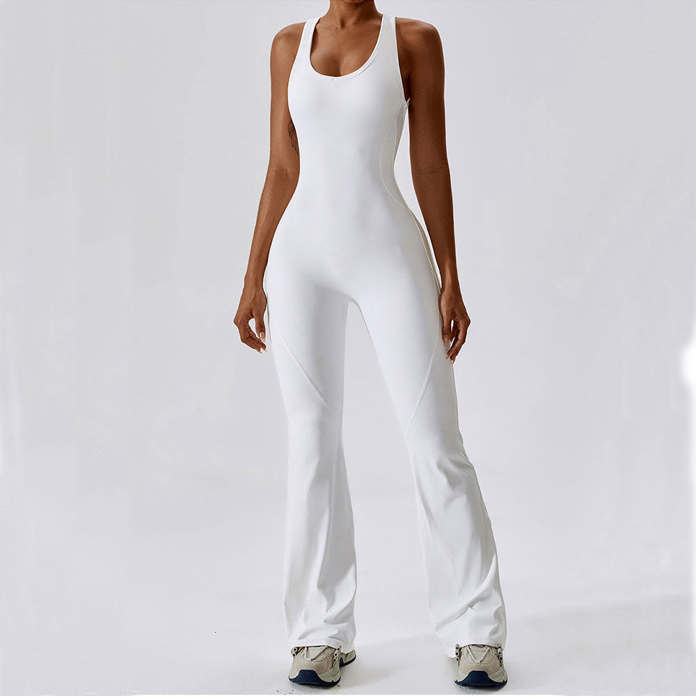 Women's Athletics One-Piece Fitness Flare Leg Bodysuits